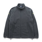 Polo Ralph Lauren 90s Full Zip Fleece Jacket M Gray Stand Collar Kangaroo Pocket