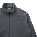 Polo Ralph Lauren 90s Full Zip Fleece Jacket M Gray Stand Collar Kangaroo Pocket