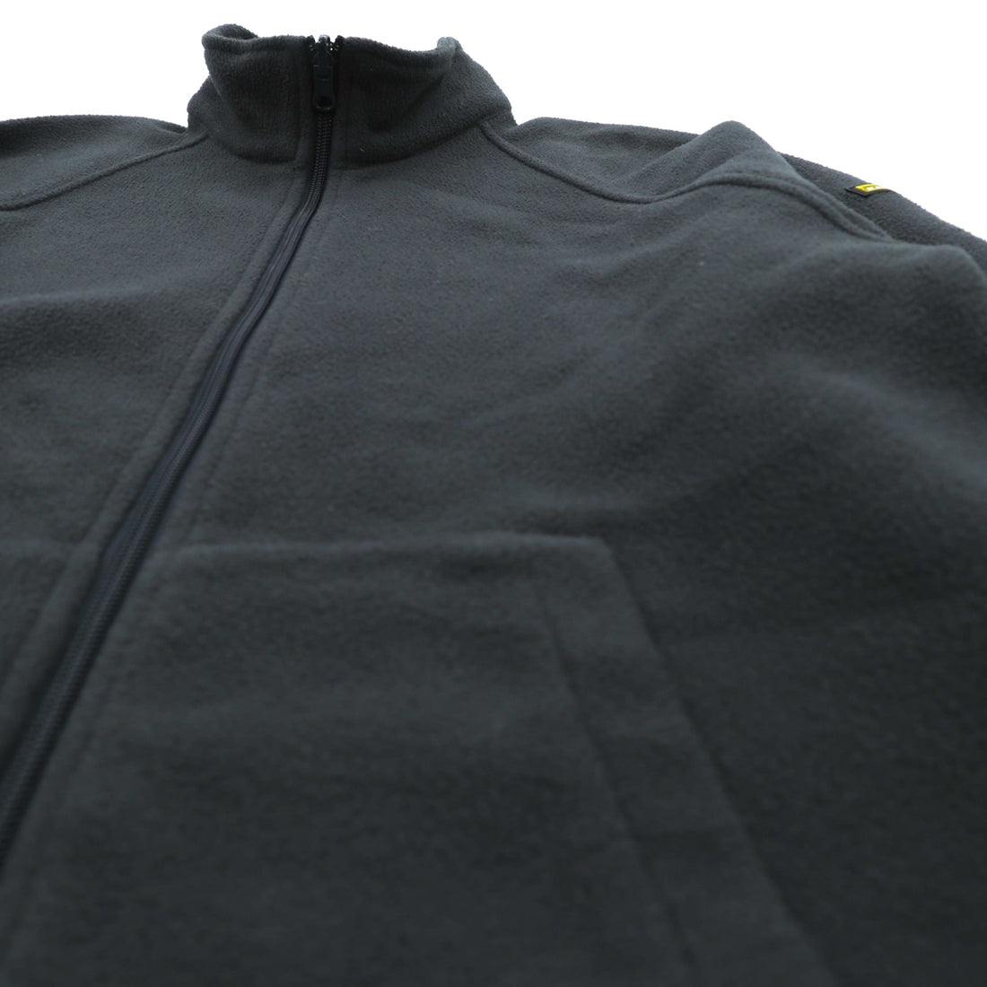 Polo Ralph Lauren 90s Full Zip Fleece Jacket M Gray Stand Collar Kangaroo Pocket