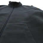 Polo Ralph Lauren 90s Full Zip Fleece Jacket M Gray Stand Collar Kangaroo Pocket