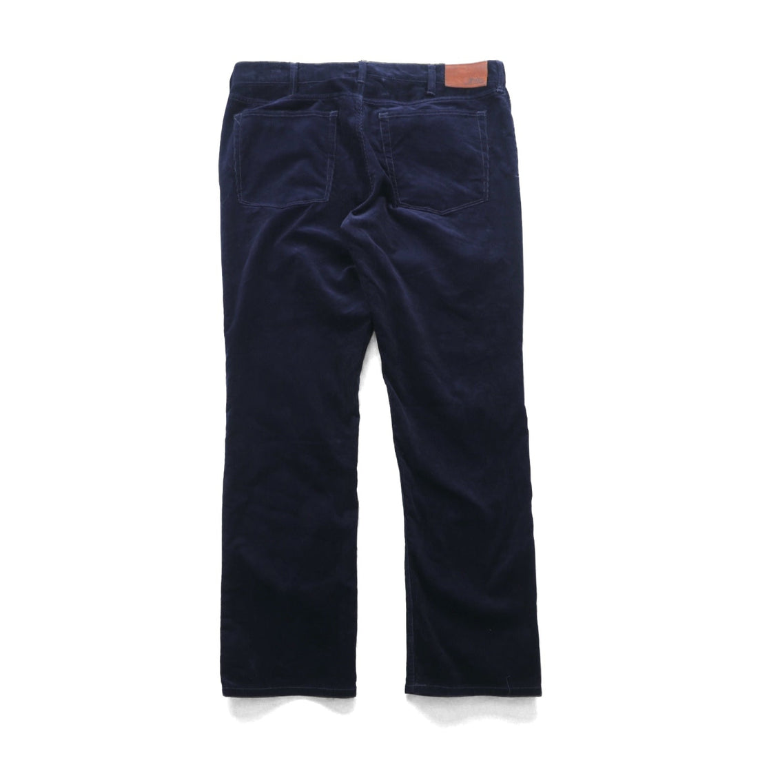 Polo Ralph Lauren Corduroy Chino Pants Slacks L Navy TALON Zip Leather Patch