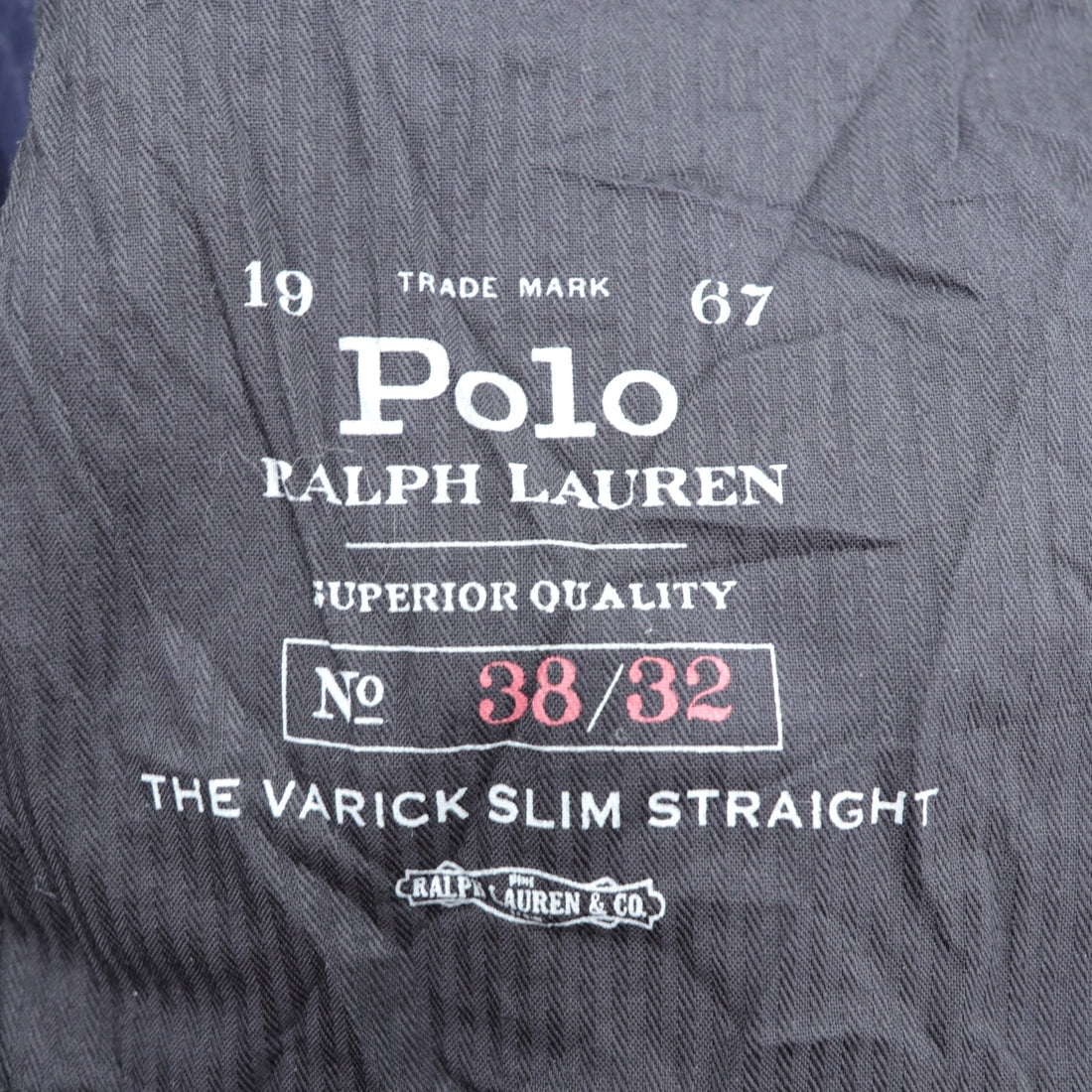 Polo Ralph Lauren Corduroy Chino Pants Slacks L Navy TALON Zip Leather Patch