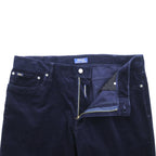 Polo Ralph Lauren Corduroy Chino Pants Slacks L Navy TALON Zip Leather Patch