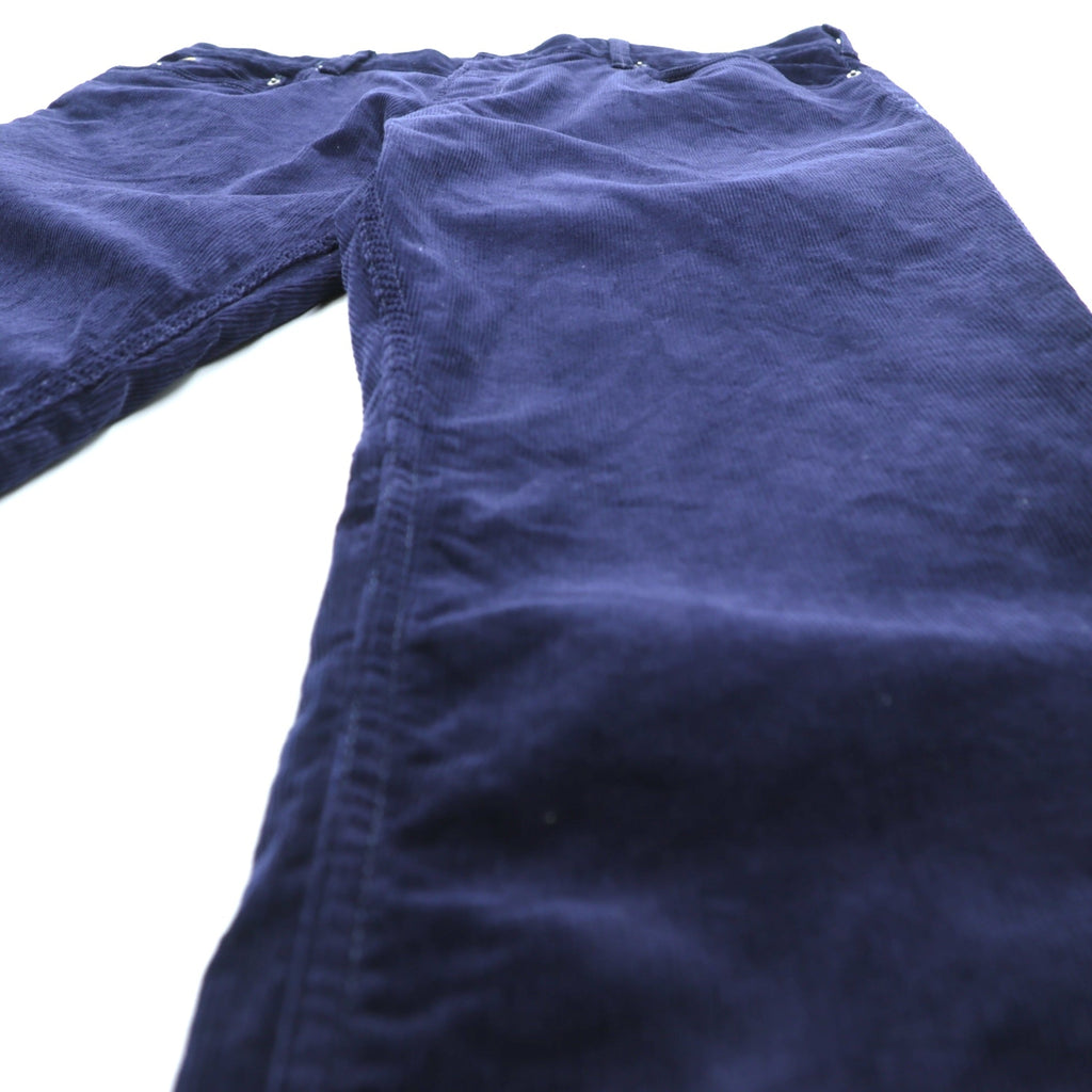 Polo Ralph Lauren Corduroy Chino Pants Slacks L Navy TALON Zip Leather Patch