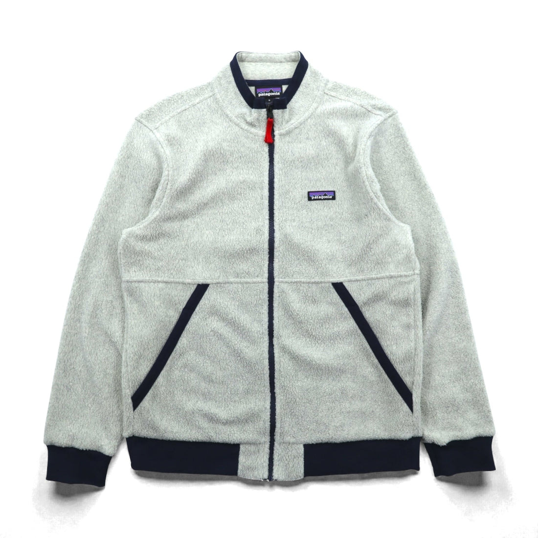 Patagonia Sheer Ring Full Zip Boa Fleece Jacket, Medium, Oatmeal Polyester, 26125