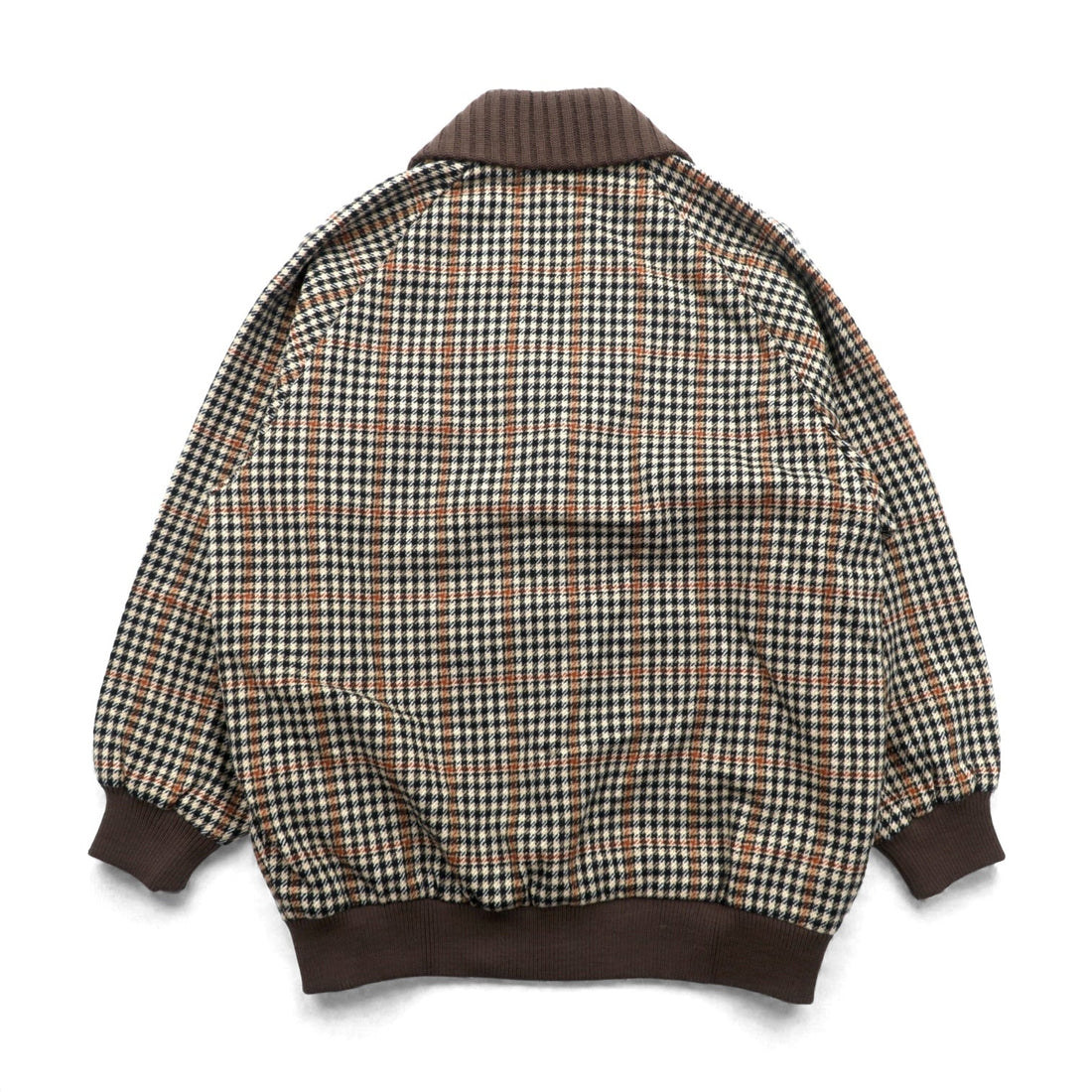 DAKS 90s Made in Japan Shawl Color Rib Blouson S Wool Gun Club Check Covered Button Unused