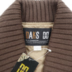 DAKS 90s Made in Japan Shawl Color Rib Blouson S Wool Gun Club Check Covered Button Unused