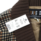 DAKS 90s Made in Japan Shawl Color Rib Blouson S Wool Gun Club Check Covered Button Unused