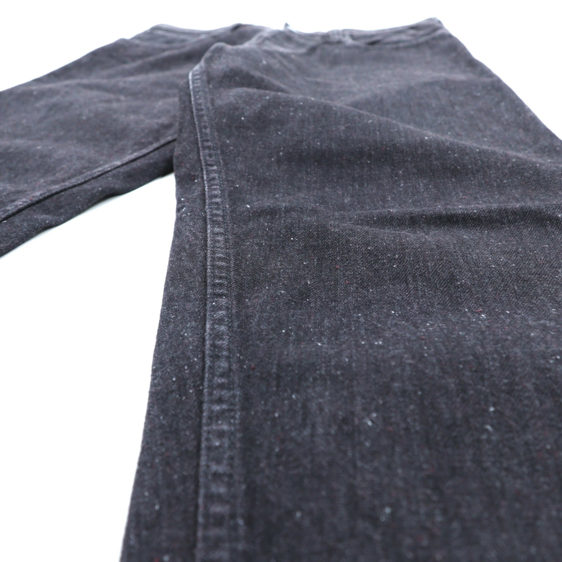 EVISU Made in Japan Black Denim Pants Jeans Medium Tapered 5020 Seagull Paint