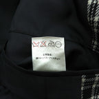 Corpus Christi Tweed 2B Tailored Jacket, Leather, Size L, Black Wool Tartan Check