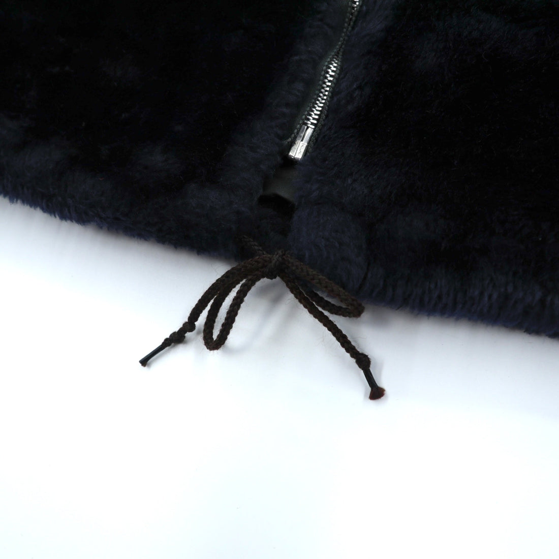 Weather Tamer 80s Made in USA Vintage Acrylic Fur Cropped Fleece Jacket, Size L, Navy, Ideal Zip