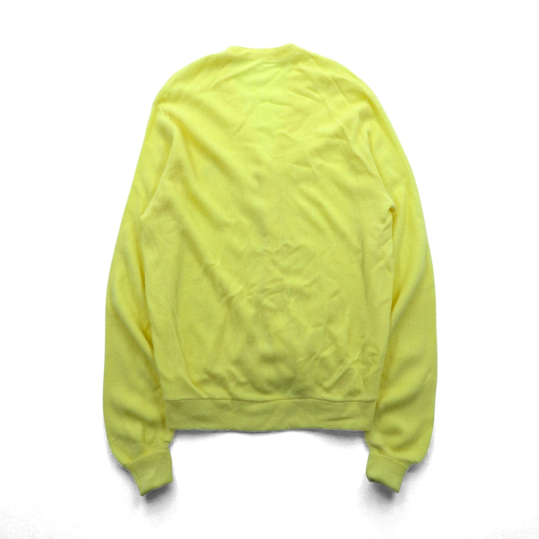 J.C.PENNEY 80s Vintage Knit Cardigan L Yellow The FOX Collection