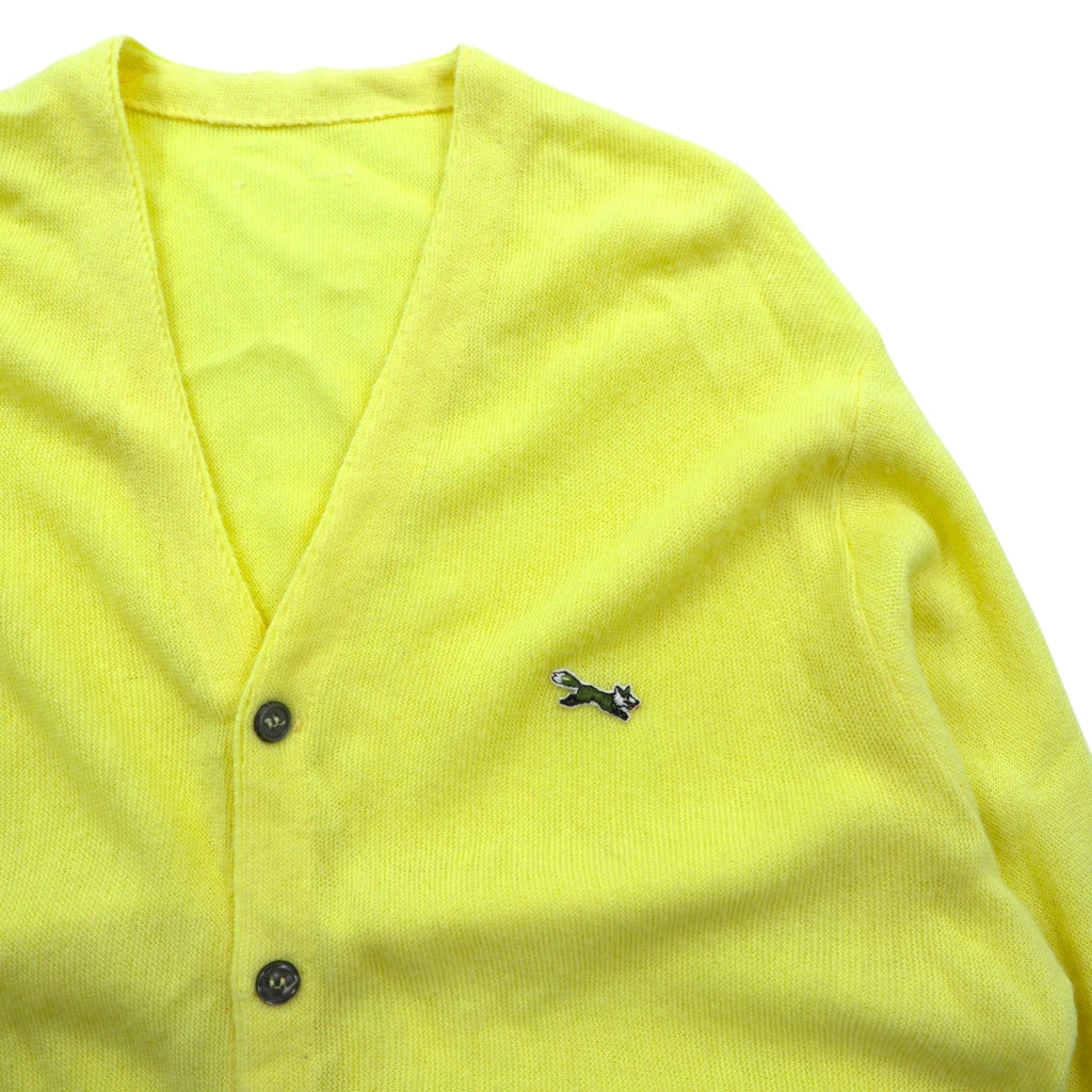 J.C.PENNEY 80s Vintage Knit Cardigan L Yellow The FOX Collection