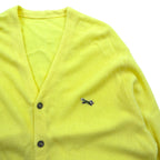 J.C.PENNEY 80s Vintage Knit Cardigan L Yellow The FOX Collection