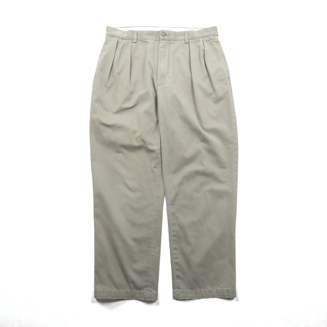 Polo Ralph Lauren Chino Pants, 2-pleat Wide Tapered, Slacks, Large, Beige, Classic Fit, Pleated