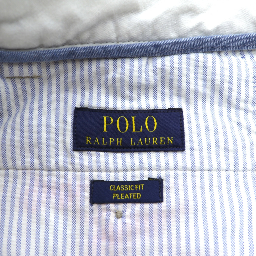 Polo Ralph Lauren Chino Pants, 2-pleat Wide Tapered, Slacks, Large, Beige, Classic Fit, Pleated