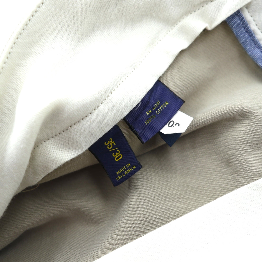 Polo Ralph Lauren Chino Pants, 2-pleat Wide Tapered, Slacks, Large, Beige, Classic Fit, Pleated
