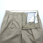 Polo Ralph Lauren Chino Pants, 2-pleat Wide Tapered, Slacks, Large, Beige, Classic Fit, Pleated