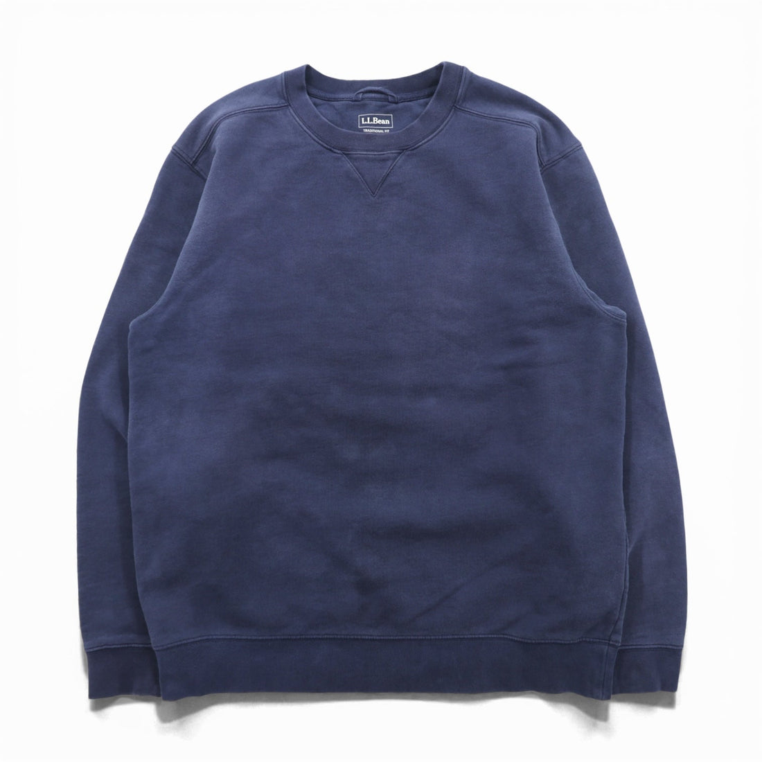 L.L.Bean 前V ブランク スウェット トレーナー M TRADITIONAL FIT ネイビー コットン