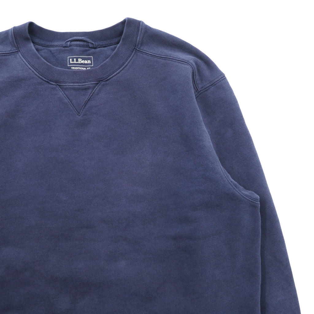 L.L.Bean 前V ブランク スウェット トレーナー M TRADITIONAL FIT ネイビー コットン