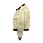 60s USA UNION MADE Vintage Knitweat ワッフル編み チルデン ニット セーター L 生成り ナチュラル ウール MAX-GOLDSTEIN Lord Jeff Knit 60年代 USA製
