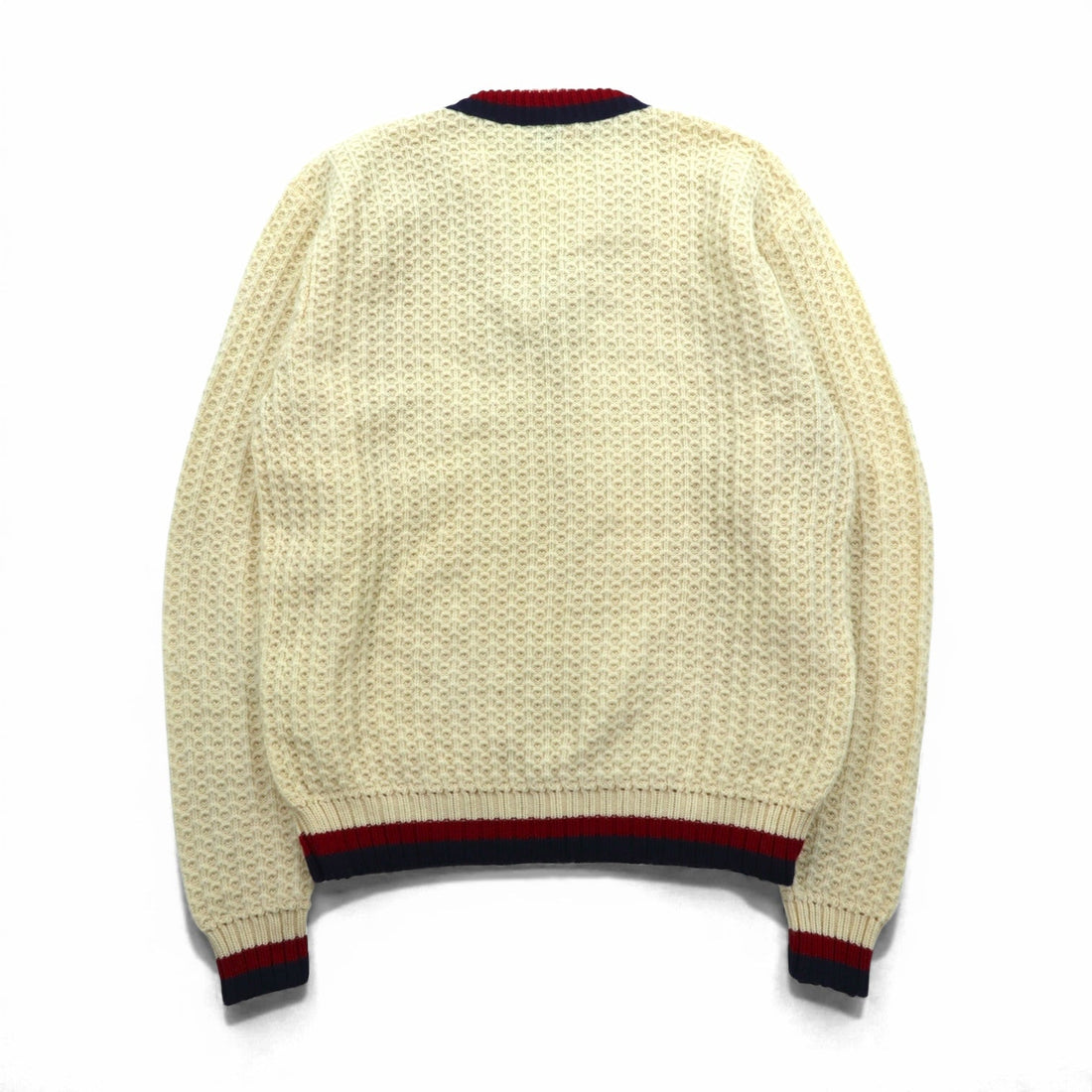 60s USA UNION MADE Vintage Knitweat ワッフル編み チルデン ニット セーター L 生成り ナチュラル ウール MAX-GOLDSTEIN Lord Jeff Knit 60年代 USA製
