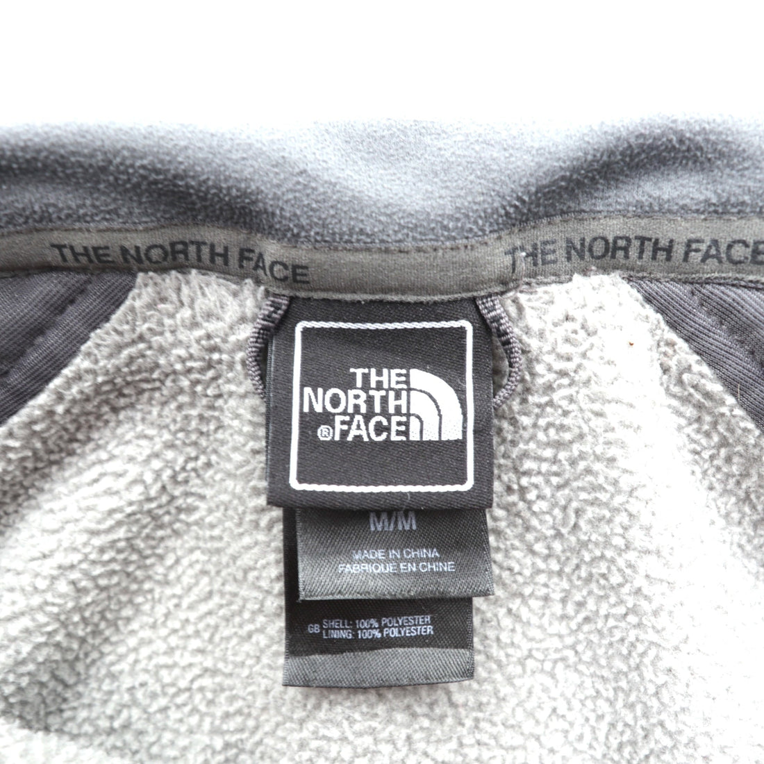 THE NORTH FACE フルジップ フリースジャケット M グレー スタンドカラー AXM6