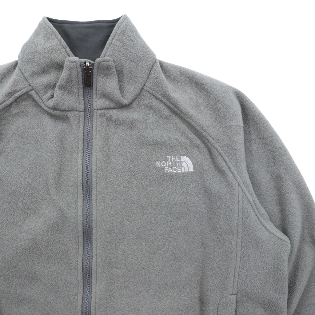 THE NORTH FACE フルジップ フリースジャケット M グレー スタンドカラー AXM6