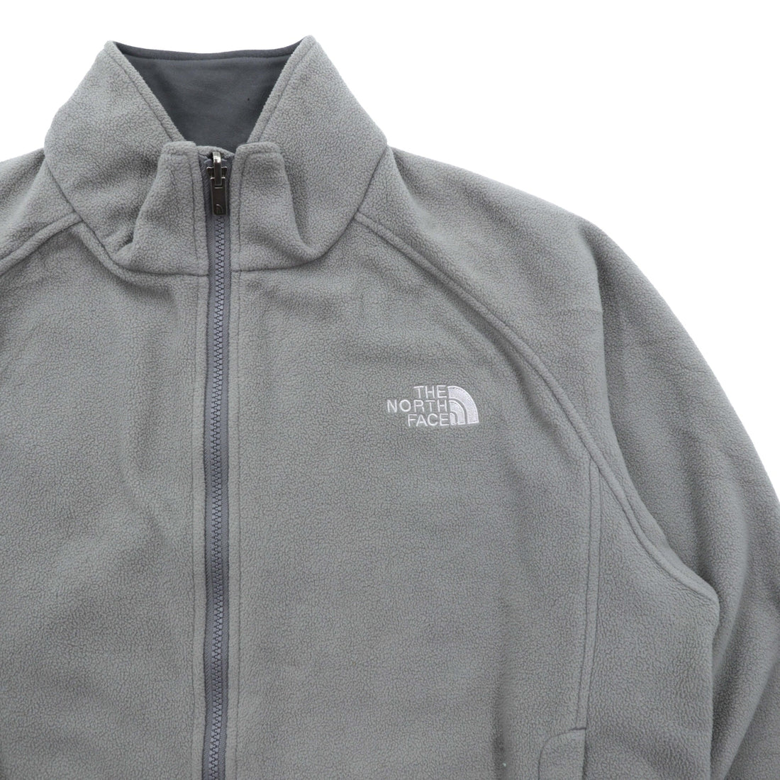 THE NORTH FACE フルジップ フリースジャケット M グレー スタンドカラー AXM6