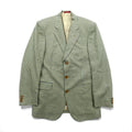 SEVENTY Made in Italy Tweed 3B Tailored Jacket Leather Medium Beige Wool Glen Check