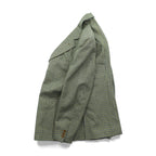 SEVENTY Made in Italy Tweed 3B Tailored Jacket Leather Medium Beige Wool Glen Check