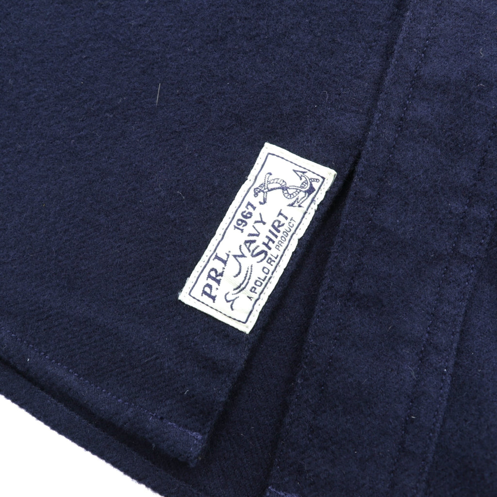 Polo Ralph Lauren Military CPO Shirt, XS, Navy Cotton, Chin Strap, Anchor Button