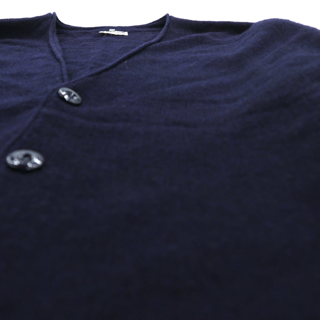 chabala 80s France Vintage Knitwear Vネック ニット カーディガン L ネイビー フランス製