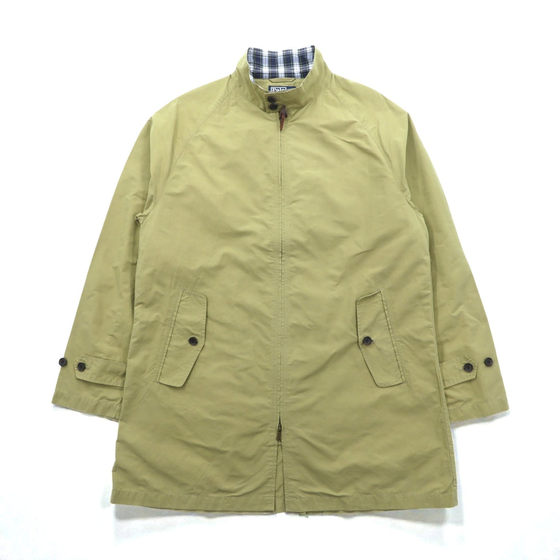Polo Ralph Lauren 90s Half Coat Hunting Jacket, Large, Beige, Double Zip