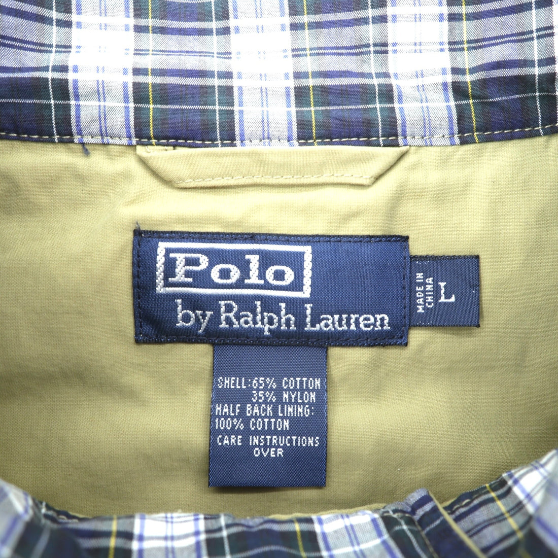 Polo Ralph Lauren 90s Half Coat Hunting Jacket, Large, Beige, Double Zip