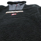 NAPAPIJRI ハーフジップ アノラックパーカー シェルパ フリースジャケット M ブラック ドローコード Teide Fleece Hoodie N0Y13M