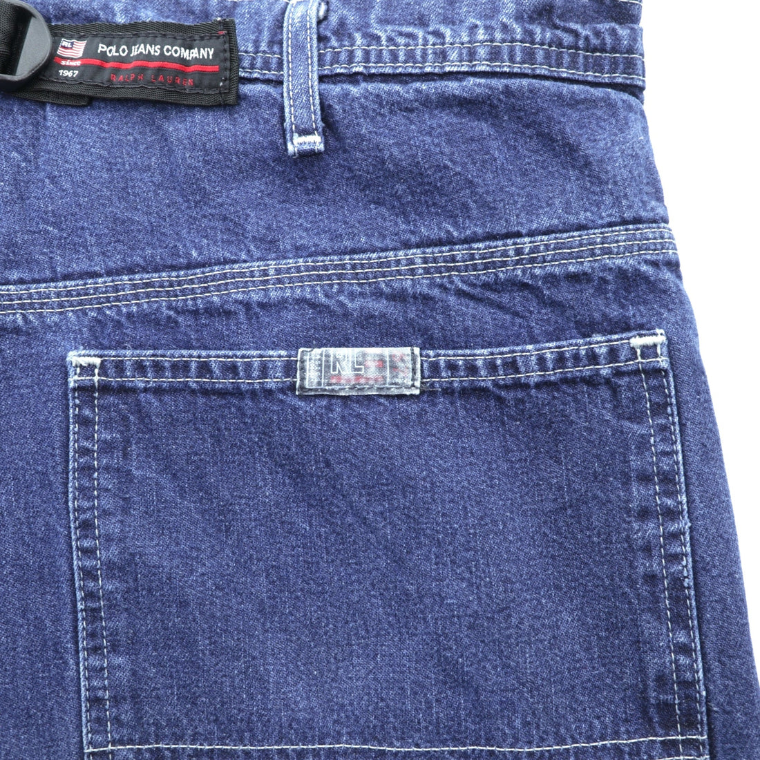 POLO JEANS CO. RALPH LAUREN 90年代 バギー ペインター ワイド デニムパンツ ジーンズ XL インディゴ シンチバック ビッグサイズ