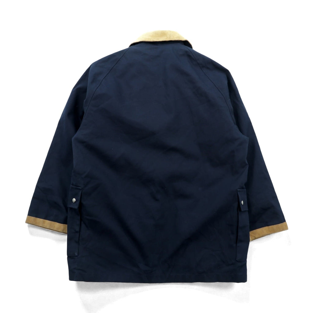 Iron trevor Made in Italy Duck Fireman Jacket Coverall 2XL Navy Corduroy Collar with Detachable Liner and Chin Strap Unused