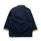 Iron trevor Made in Italy Duck Fireman Jacket Coverall 2XL Navy Corduroy Collar with Detachable Liner and Chin Strap Unused