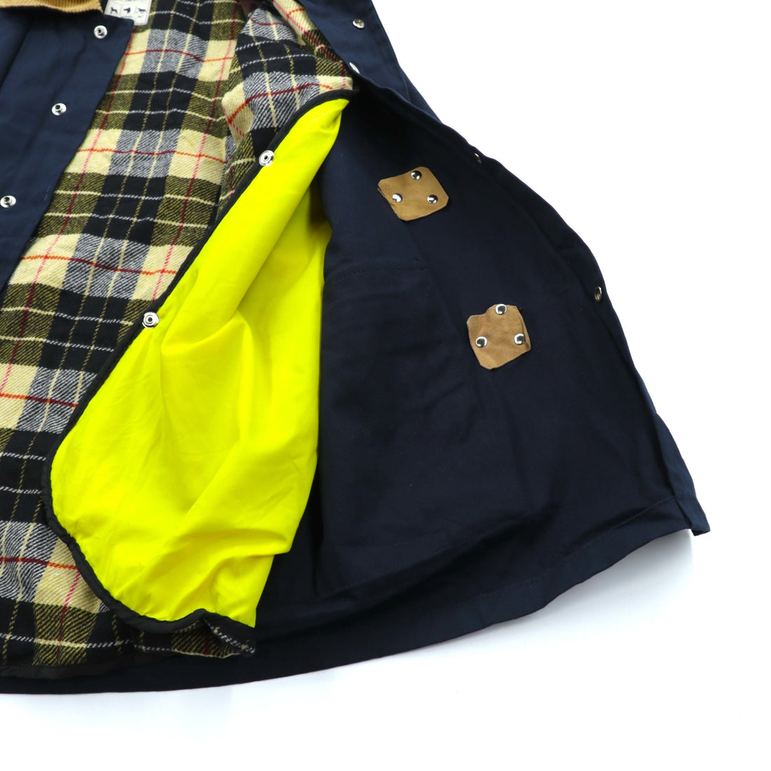 Iron trevor Made in Italy Duck Fireman Jacket Coverall 2XL Navy Corduroy Collar with Detachable Liner and Chin Strap Unused
