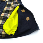 Iron trevor Made in Italy Duck Fireman Jacket Coverall 2XL Navy Corduroy Collar with Detachable Liner and Chin Strap Unused