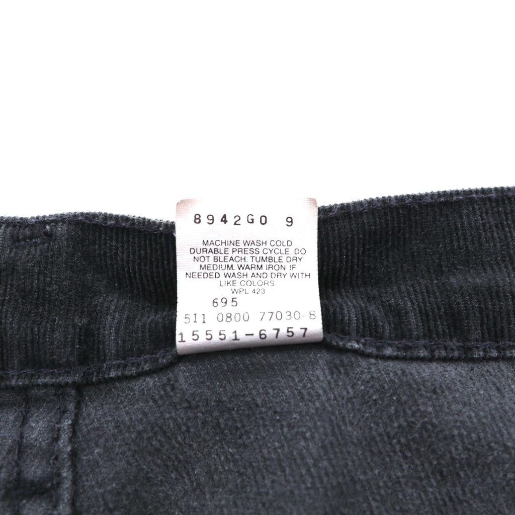 Levi's 90年代 USA製 550 リラックスフィット テーパード コーデュロイ チノパンツ L ブラック ストレッチ RELAXED FIT TAPERED LEG
