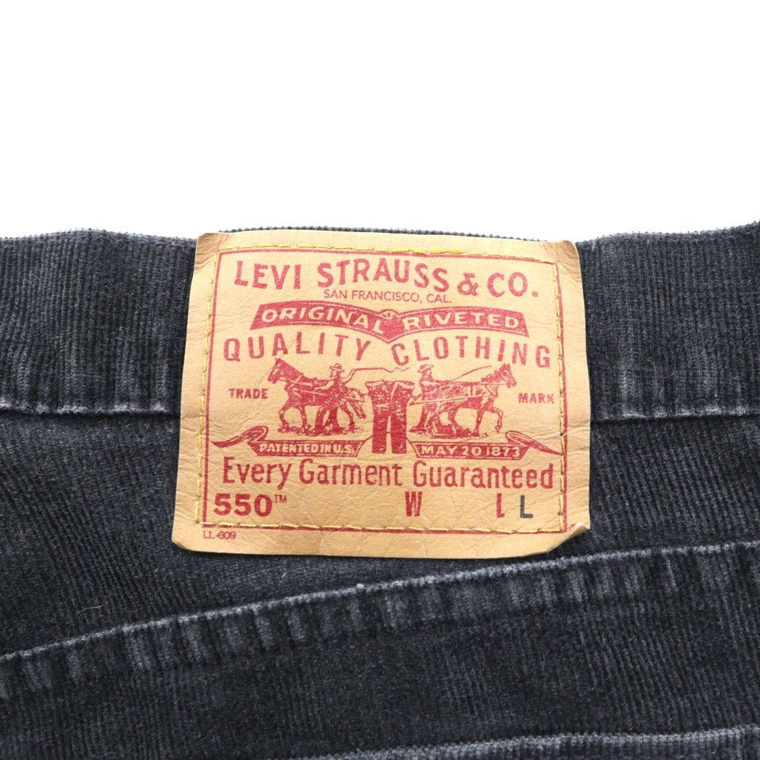 Levi's 90年代 USA製 550 リラックスフィット テーパード コーデュロイ チノパンツ L ブラック ストレッチ RELAXED FIT TAPERED LEG