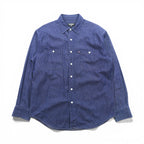 POLO JEANS CO. RALPH LAUREN 90年代 デニム シャツ L インディゴ ブルー 胸ポケット