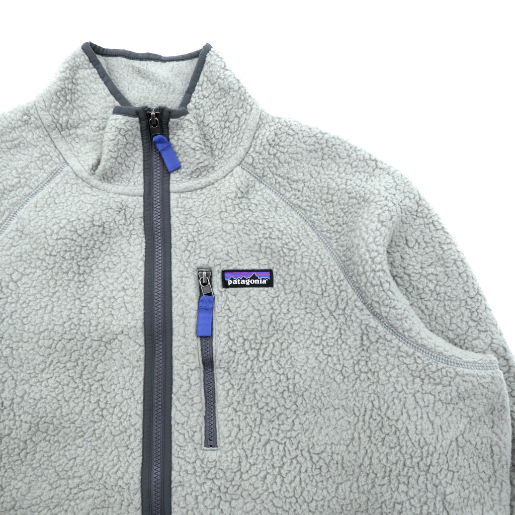 Patagonia レトロパイル フルジップ フリースジャケット 2XL グレー 胸ポケット 22801