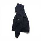 Woolrich N-2B Flight Jacket Padded Bomber Jacket, Size L, Navy, Short Length, Nylon Rabbit Hoodie, Faux Fur