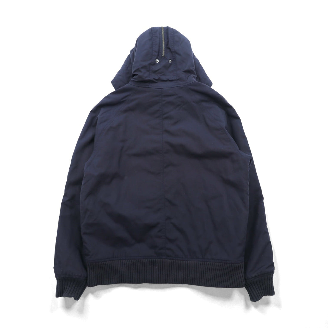 Woolrich N-2B Flight Jacket Padded Bomber Jacket, Size L, Navy, Short Length, Nylon Rabbit Hoodie, Faux Fur