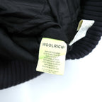 Woolrich N-2B Flight Jacket Padded Bomber Jacket, Size L, Navy, Short Length, Nylon Rabbit Hoodie, Faux Fur