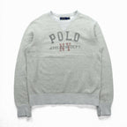 Polo Ralph Lauren Double V Print Arch Logo Sweatshirt, Large, Gray, NY ATHLETIC DEPT.