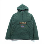 NAPAPIJRI ハーフジップ アノラックパーカー ナイロンジャケット フリースライナー L カーキ RAIN FOREST WINTER ANORAK TAPED SEAMS N0Y7H2